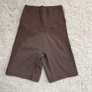 Offine by Aerie Biker Shorts Womens Small Brown High Rise 7" Inseam Gym Running